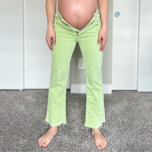 Zara High Rise KickFlare Jeans – Soft Girl 
Pastel Retro Style - Pistachio Green - Picture 2 of 11